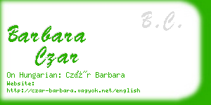 barbara czar business card